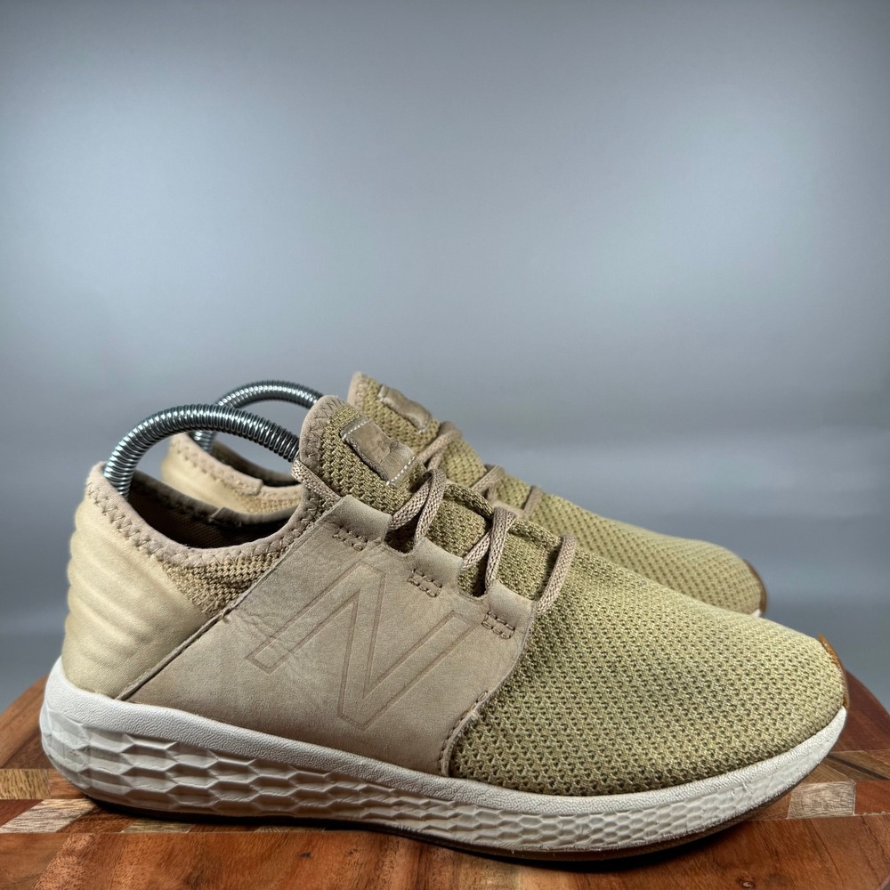 New Balance Fresh Foam Cruz v2 Nubuck Tan Beige Mens Sneakers MCRUZNT2 Size 8
